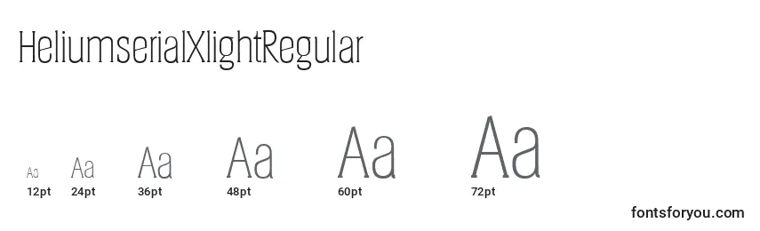 Размеры шрифта HeliumserialXlightRegular