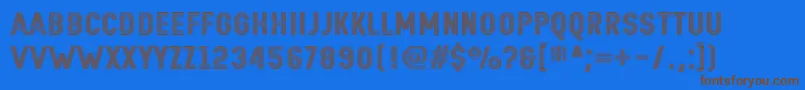 Remponk-Schriftart – Braune Schriften auf blauem Hintergrund