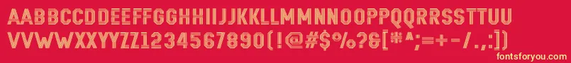 Remponk Font – Yellow Fonts on Red Background