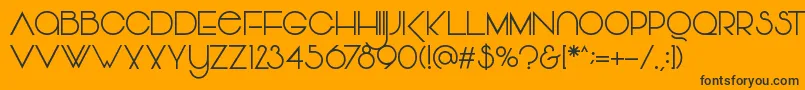 Vonique Font – Black Fonts on Orange Background