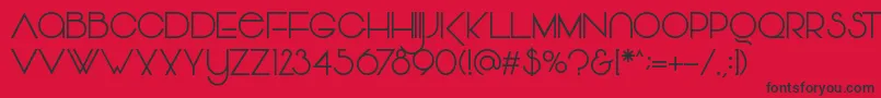Vonique Font – Black Fonts on Red Background