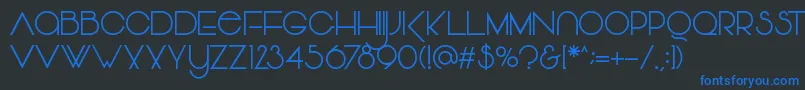 Vonique Font – Blue Fonts on Black Background
