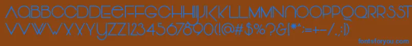 Vonique Font – Blue Fonts on Brown Background