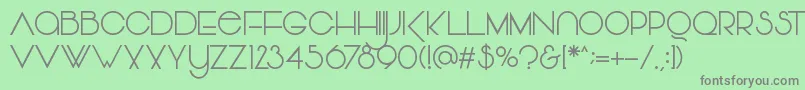 Vonique Font – Gray Fonts on Green Background