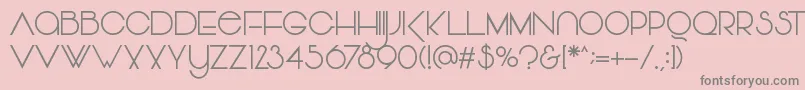 Vonique Font – Gray Fonts on Pink Background