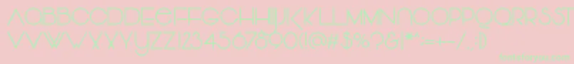 Vonique Font – Green Fonts on Pink Background