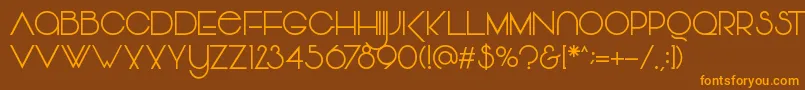 Vonique Font – Orange Fonts on Brown Background