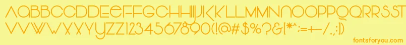 Vonique Font – Orange Fonts on Yellow Background