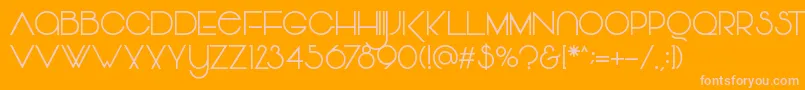 Vonique Font – Pink Fonts on Orange Background