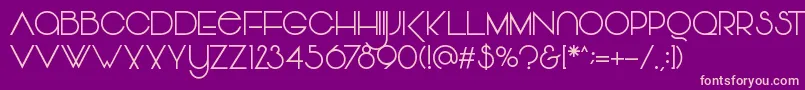 Vonique Font – Pink Fonts on Purple Background