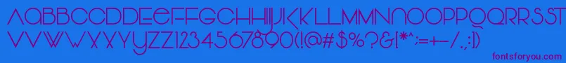 Vonique Font – Purple Fonts on Blue Background