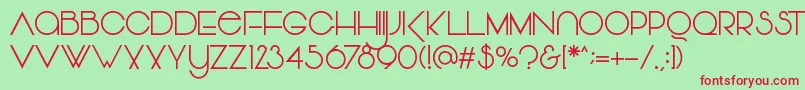 Шрифт Vonique – красные шрифты на зелёном фоне