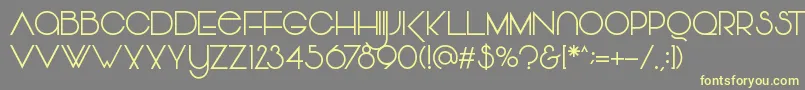 Vonique Font – Yellow Fonts on Gray Background