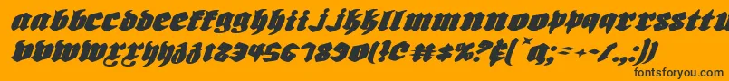 Biergartenei Font – Black Fonts on Orange Background