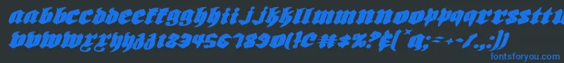 Biergartenei Font – Blue Fonts on Black Background