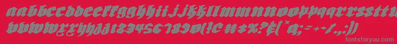 Biergartenei Font – Gray Fonts on Red Background