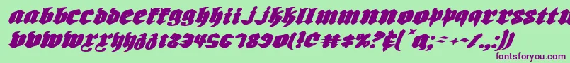 Biergartenei Font – Purple Fonts on Green Background