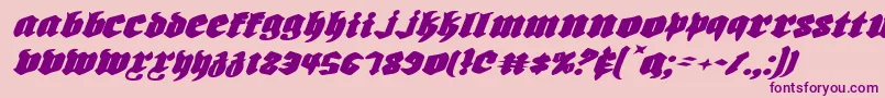 Biergartenei Font – Purple Fonts on Pink Background