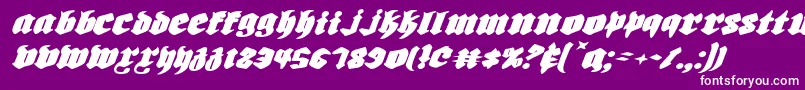 Biergartenei Font – White Fonts on Purple Background