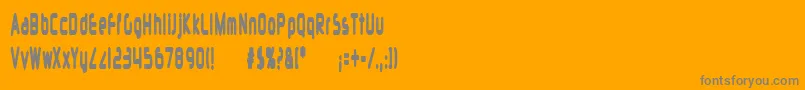 フォントSiliconCarne – オレンジの背景に灰色の文字