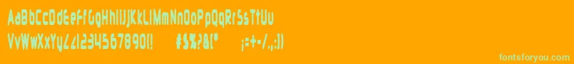 SiliconCarne Font – Green Fonts on Orange Background