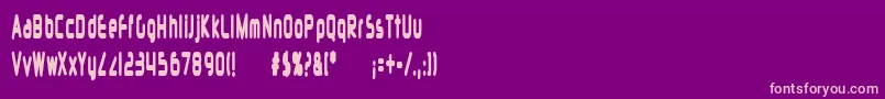 SiliconCarne-fontti – vaaleanpunaiset fontit violetilla taustalla