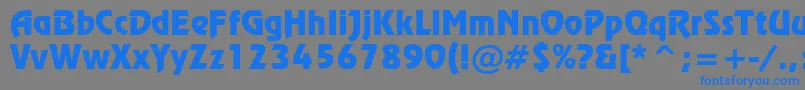 RevueTl Font – Blue Fonts on Gray Background