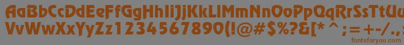 RevueTl Font – Brown Fonts on Gray Background