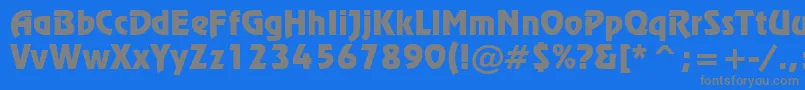 フォントRevueTl – 青い背景に灰色の文字
