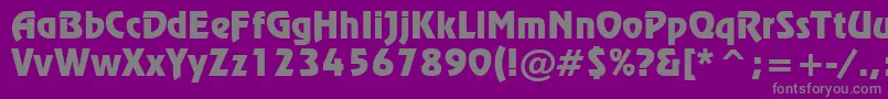 RevueTl Font – Gray Fonts on Purple Background