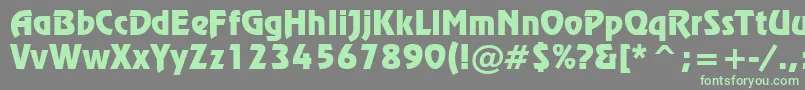 RevueTl-Schriftart – Grüne Schriften auf grauem Hintergrund