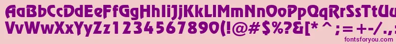 RevueTl Font – Purple Fonts on Pink Background
