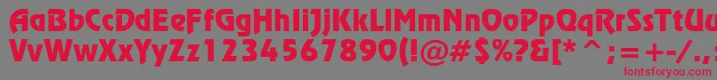 RevueTl Font – Red Fonts on Gray Background