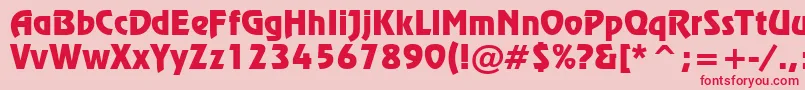 RevueTl Font – Red Fonts on Pink Background