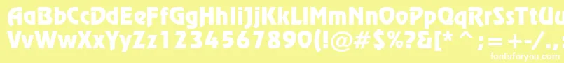 RevueTl Font – White Fonts on Yellow Background