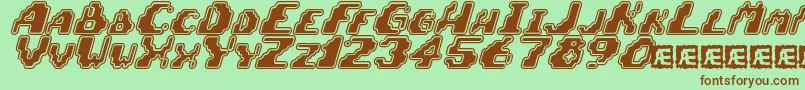 ZeroVelocityBrk Font – Brown Fonts on Green Background