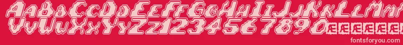 ZeroVelocityBrk Font – Pink Fonts on Red Background