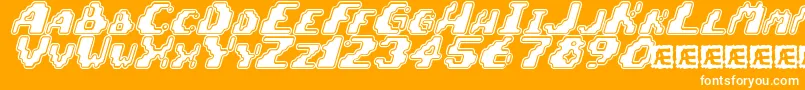 ZeroVelocityBrk Font – White Fonts on Orange Background