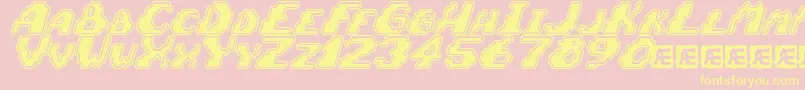 ZeroVelocityBrk Font – Yellow Fonts on Pink Background