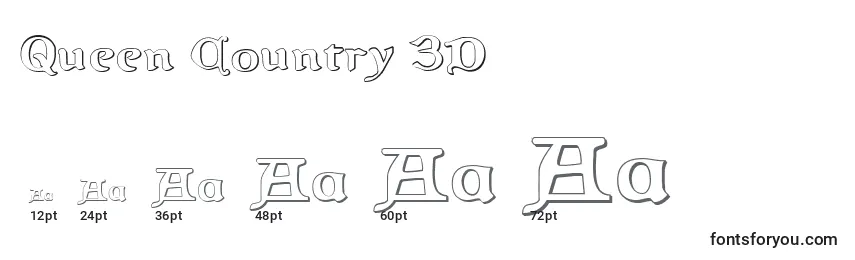 Queen Country 3D Font Sizes