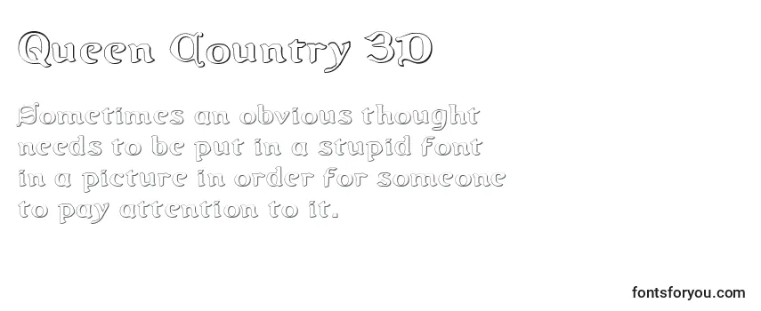 Schriftart Queen Country 3D
