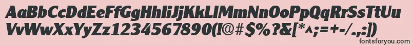 ClearfacegothiclhBoldItalic Font – Black Fonts on Pink Background