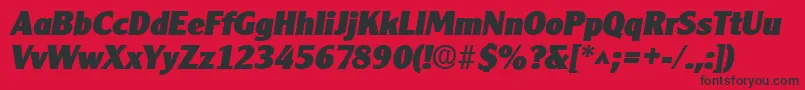 ClearfacegothiclhBoldItalic Font – Black Fonts on Red Background
