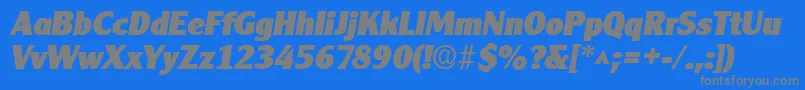 ClearfacegothiclhBoldItalic Font – Gray Fonts on Blue Background