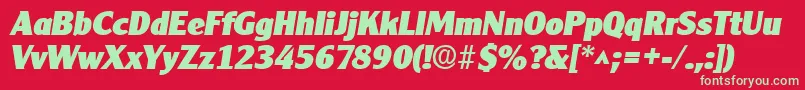 ClearfacegothiclhBoldItalic Font – Green Fonts on Red Background