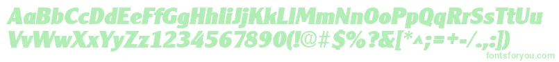ClearfacegothiclhBoldItalic Font – Green Fonts on White Background