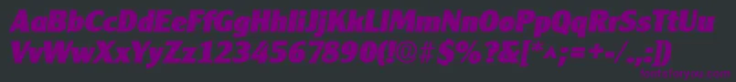 ClearfacegothiclhBoldItalic Font – Purple Fonts on Black Background