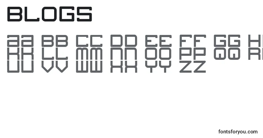 Blogs Font – alphabet, numbers, special characters