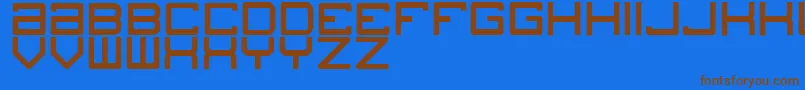 Blogs Font – Brown Fonts on Blue Background