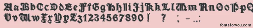 Шрифт MinimOutlineExtrabold – чёрные шрифты на розовом фоне